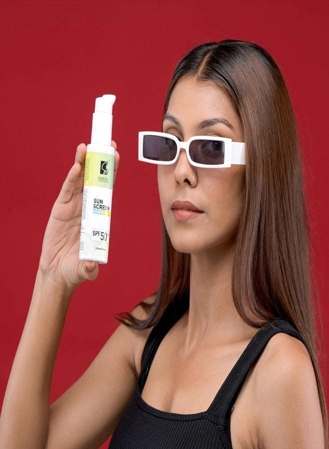 SNEIRA SEA BUCKTHORN OIL Sunscreen SPF 50+ 200 ml, Broad Spectrum UVA & UVB Protection for Face-Body, Fast Absorbing with No White Cast Paraben Free, Water Resistant For All Type Of Skin (Women & Men) - Image 3