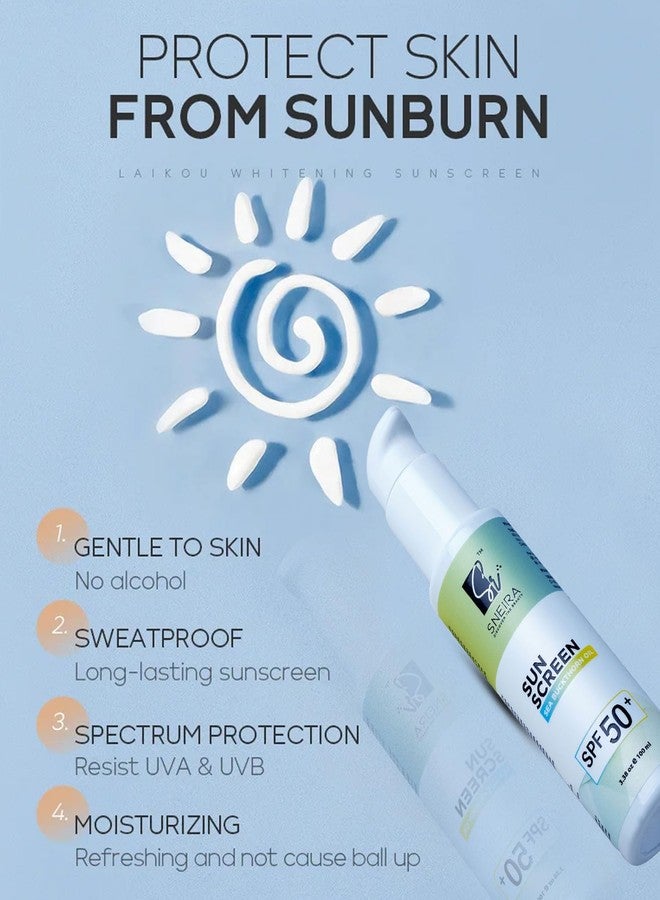 SNEIRA SEA BUCKTHORN OIL Sunscreen SPF 50+ 200 ml, Broad Spectrum UVA & UVB Protection for Face-Body, Fast Absorbing with No White Cast Paraben Free, Water Resistant For All Type Of Skin (Women & Men) - Image 2