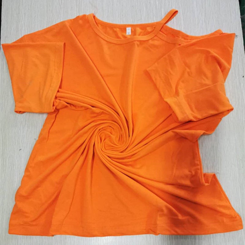 Internet Celebrity T-Shirt For Women Korean Style Versatile Short Sleeve Trendy Loose Off-Shoulder T-Shirt For Women - Image 5