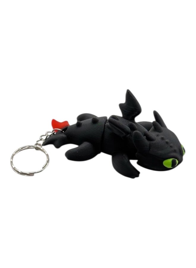 Remal 3D Toothless & Light Fury Dragon Keychains – 3D Printed Articulated Fidget Key Rings – Cute Flexible Dragons for Kids, Teens, Fans – How to Train Your Dragon Inspired Gift  - Image 2