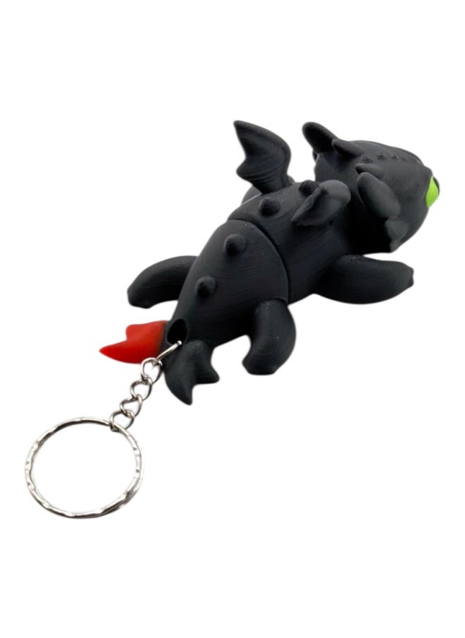 Remal 3D Toothless & Light Fury Dragon Keychains – 3D Printed Articulated Fidget Key Rings – Cute Flexible Dragons for Kids, Teens, Fans – How to Train Your Dragon Inspired Gift  - Image 3