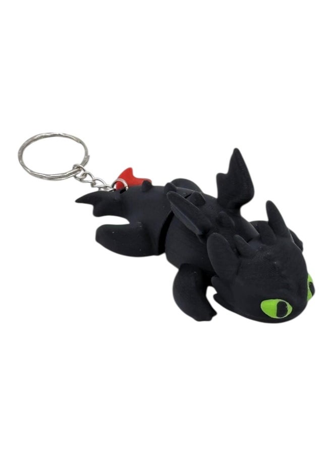 Remal 3D Toothless & Light Fury Dragon Keychains – 3D Printed Articulated Fidget Key Rings – Cute Flexible Dragons for Kids, Teens, Fans – How to Train Your Dragon Inspired Gift  - Image 1