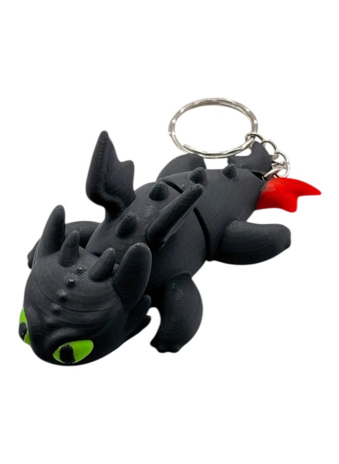 Remal 3D Toothless & Light Fury Dragon Keychains – 3D Printed Articulated Fidget Key Rings – Cute Flexible Dragons for Kids, Teens, Fans – How to Train Your Dragon Inspired Gift  - Image 4