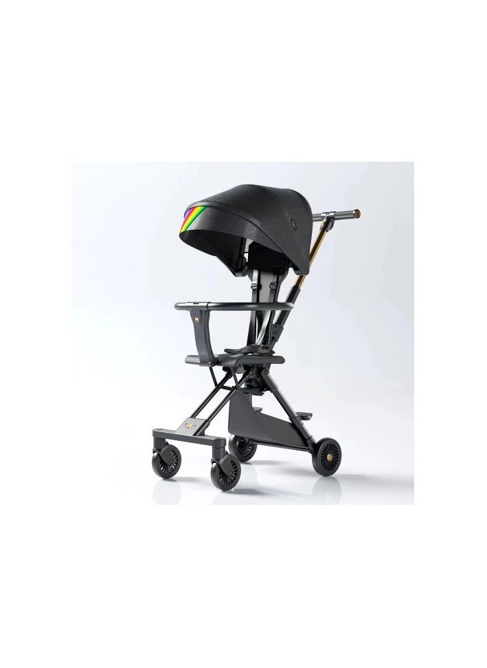 Generic Lightweight Baby Stroller for Airport Travel Adjustable Handles Compact One Hand Foldable Pocket Stroller Cart Design Overhead Airplane Bins and Car Trunk Storage Reversible Backrest Perfect for Walking and Shopping for Toddlers 