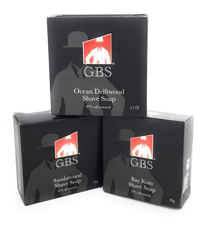 GBS Mens Grooming Kit DE Safety Razor MK 23 Badger Brush Chrome Brush And Razor Stand Chrome Bowl 3 Natural Shave Soaps Includes Double Edge Blades - Image 5