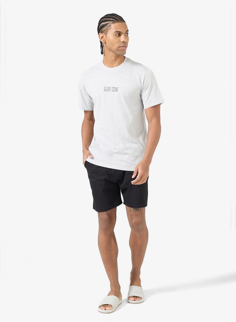 سفنتي فايف طقم بيجامة تي شيرت وشورت - Image 5