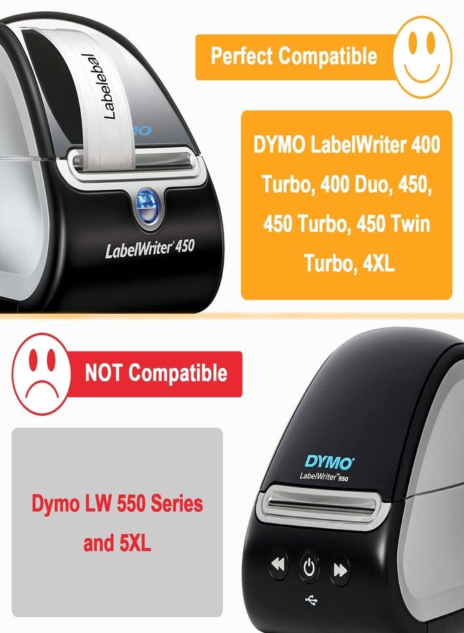 Labelebal 8400 Pcs/3-Proof 1" Core Labelebal Compatible with DYMO 30252,1-1/8" x 3-1/2"(28mm x 89mm) Direct Thermal Labels, Shipping Replacement Labels Compatible for DYMO LabelWriter Printer (350 Labels/Roll) - Image 2