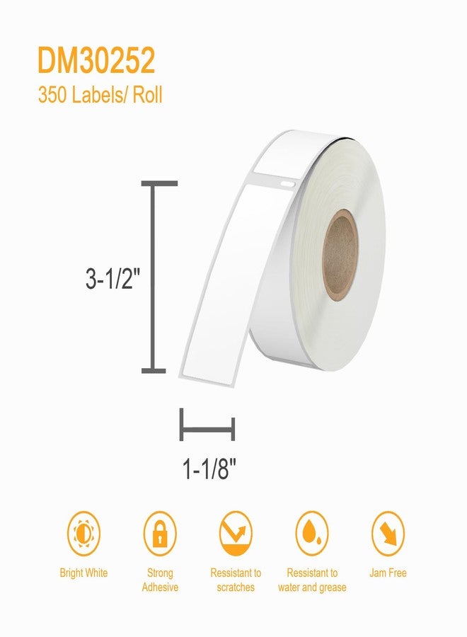 Labelebal 8400 Pcs/3-Proof 1" Core Labelebal Compatible with DYMO 30252,1-1/8" x 3-1/2"(28mm x 89mm) Direct Thermal Labels, Shipping Replacement Labels Compatible for DYMO LabelWriter Printer (350 Labels/Roll) - Image 4