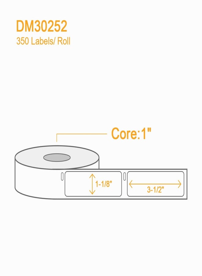 Labelebal 8400 Pcs/3-Proof 1" Core Labelebal Compatible with DYMO 30252,1-1/8" x 3-1/2"(28mm x 89mm) Direct Thermal Labels, Shipping Replacement Labels Compatible for DYMO LabelWriter Printer (350 Labels/Roll) - Image 3