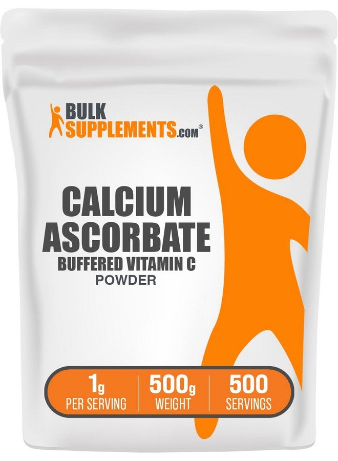 BulkSupplements.com Calcium Ascorbate Powder - Buffered Vitamin C, Calcium Supplement with Vitamin C - Gluten Free, 1g per Serving, 500g (1.1 lbs) (Pack of 1) - Image 1