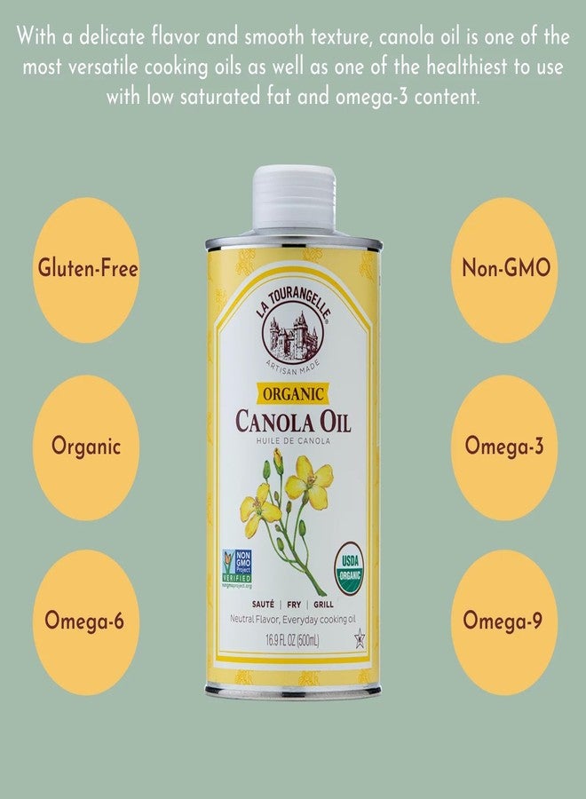 La Tourangelle Organic Canola Oil, Expeller-Pressed Non-GMO, 16.9 fl oz - Image 2