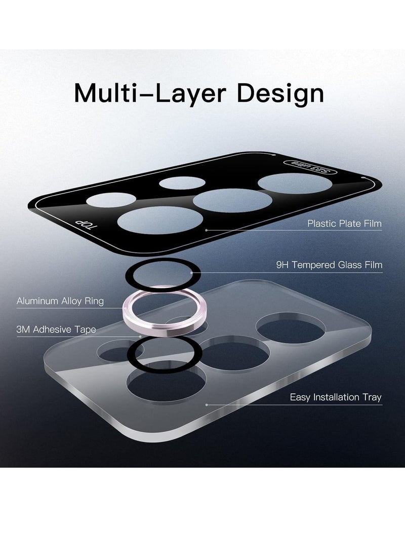 ELTRAZONE Camera Lens Protector for Samsung Galaxy S23 Ultra 5G 6.8-Inch, 9H Tempered Glass Metal Individual Ring Cover, Easy Installation Tray, HD Clear, Set of 5 (Lavender) - Image 5