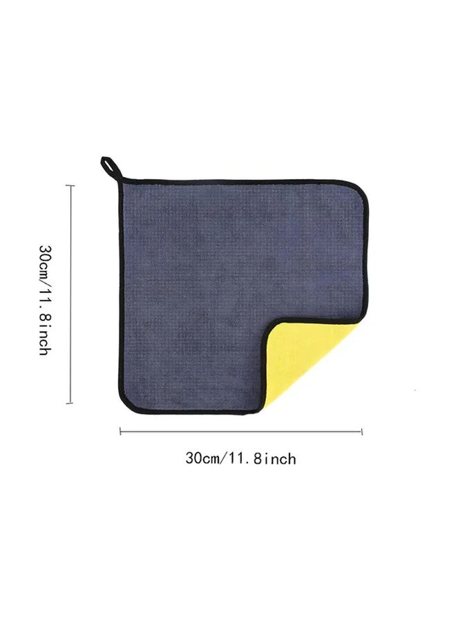 12 Pcs Yellow Thick Microfiber Car Wipe Drying Wash Polishing Towel - Image 2