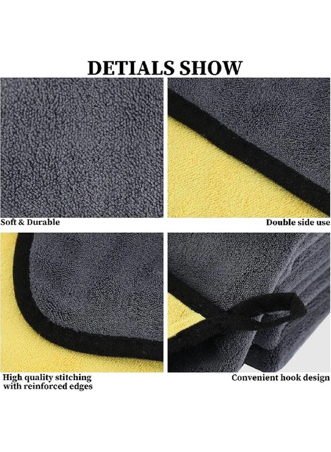 12 Pcs Yellow Thick Microfiber Car Wipe Drying Wash Polishing Towel - Image 5
