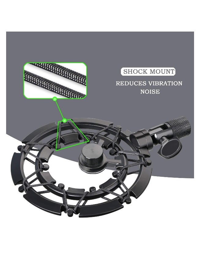 Generic - MV7 Shock Mount, Reduces Vibration Noise, Professional Shockmount, Matching Mic Boom Arm Stand, Compact Design, Boom Arm Capability, More Streamlined Design Compatible for Shure MV7 Mic - Image 1