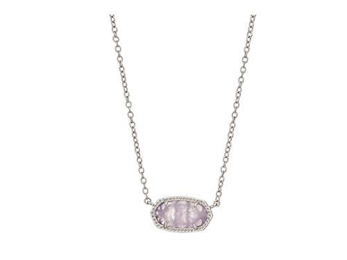 Kendra Scott Elisa Pendant Necklace for Women, Fashion Jewelry, Rhodium-Plated, Purple Amethyst - Image 5