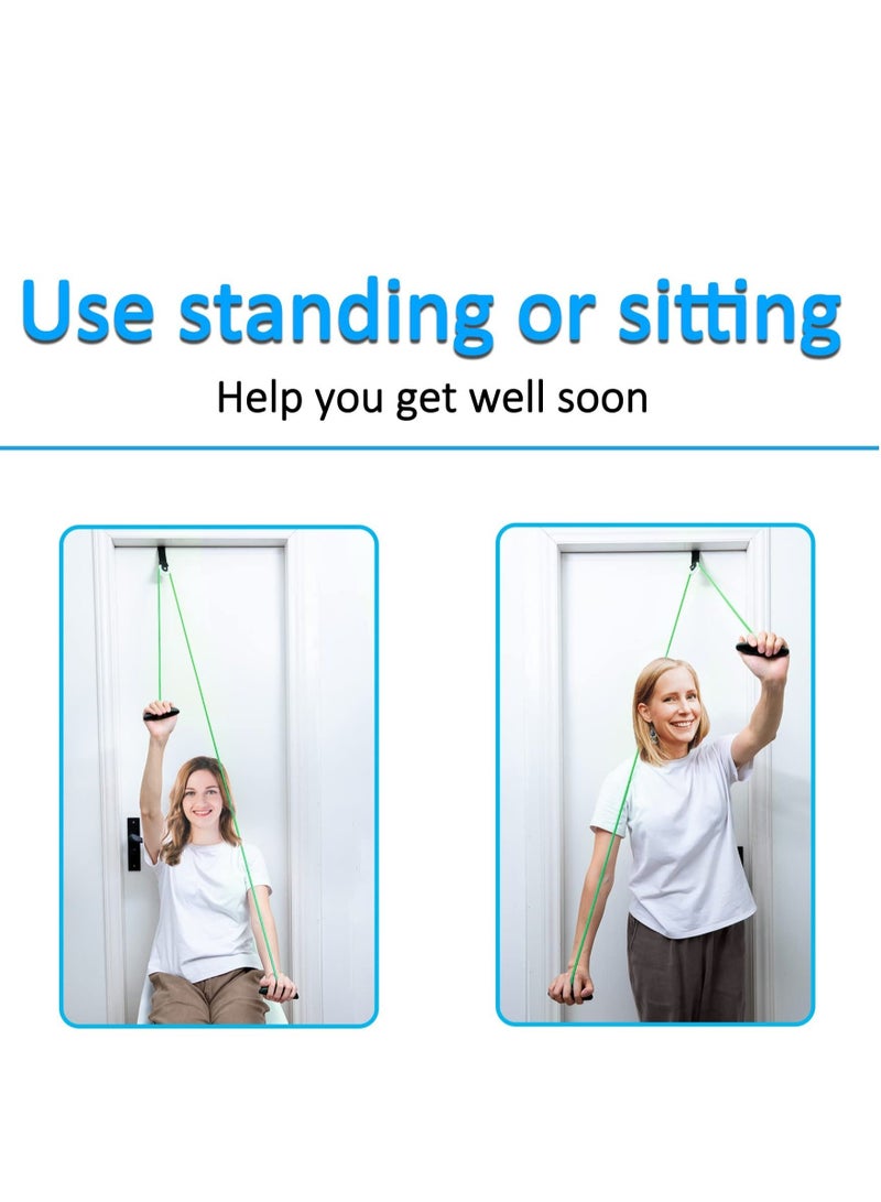 Captaintech Shoulder Pulley Over Door Rehab Exerciser, Exercise Pulley for Physical Therapy, lleviate Shoulder Pain, Facilitate Recovery from Surgery for Frozen Shoulder Physical Therapy,Green - Image 4