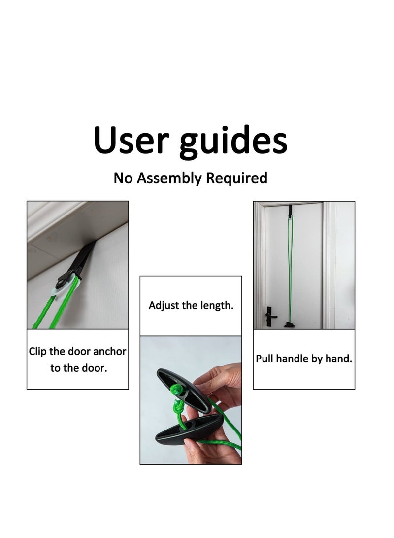 Captaintech Shoulder Pulley Over Door Rehab Exerciser, Exercise Pulley for Physical Therapy, lleviate Shoulder Pain, Facilitate Recovery from Surgery for Frozen Shoulder Physical Therapy,Green - Image 5