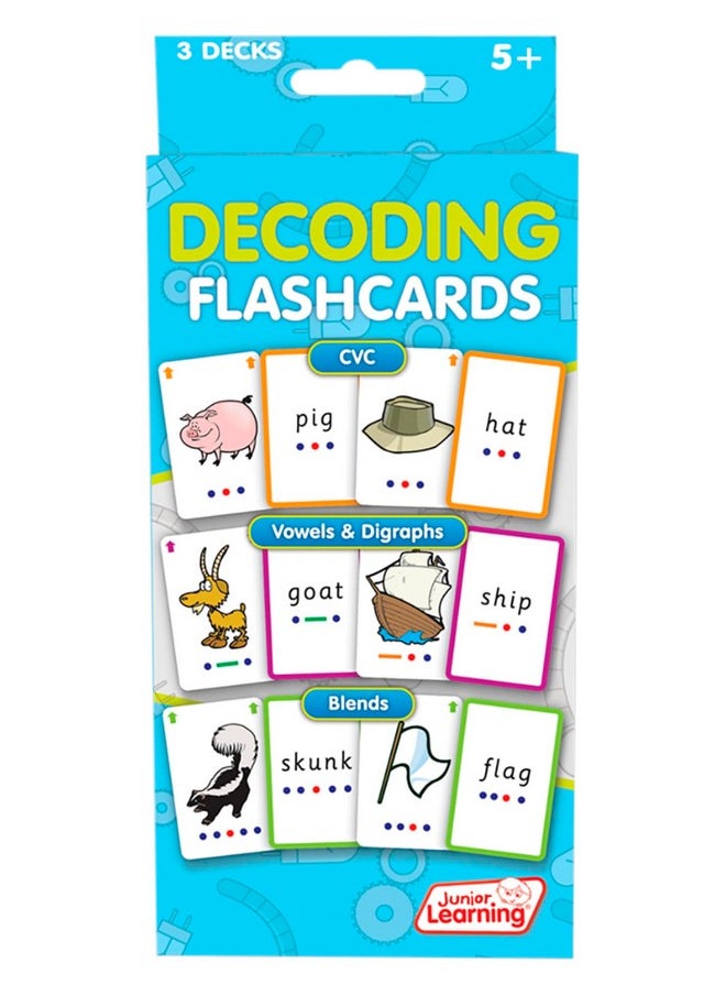 Junior Learning Junior Learning Decoding Flashcards, 162 Cards, Ages 5+, Language & Decoding, K-1  - Image 2