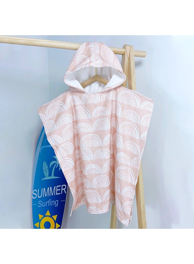 NIBEMINENT Kids Hooded Towel Cape - Microfiber Swim & Beach Bathrobe, Super Absorbent & Quick-Dry Towel for Children (60x60cm) - Image 1