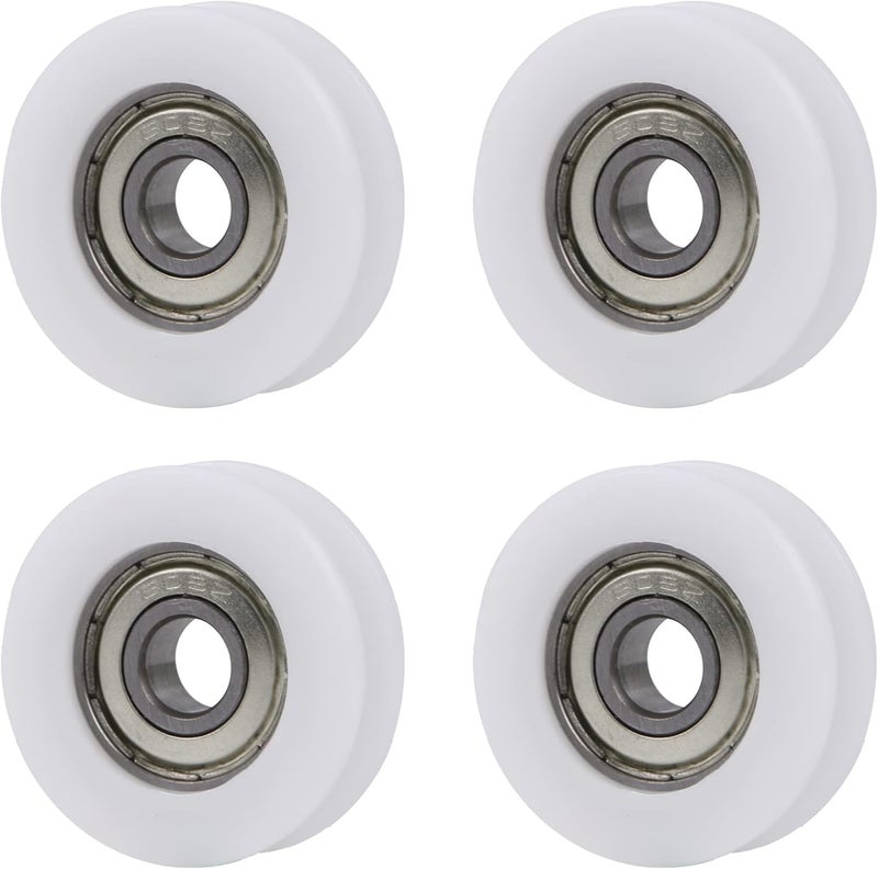 CNBTR 4PCS U Type Groove Plastic Guide Bearing Pulley Wheel 34mm Outer Diameter 8mm Shaft Hole for Max-Load 79kg, Sliding Door Window Roller, Office Equipment Roller - Image 1