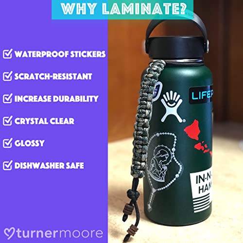 Turner Moore Edition Clear Vinyl Laminate for Stickers, 12" x 15FT Laminate Roll Self-Adhesive for Decals, Stencils, Waterproof, Permanent Clear Adhesive Vinyl Laminate, Glossy Sticker Laminate by Turner Moore Edition - Image 3