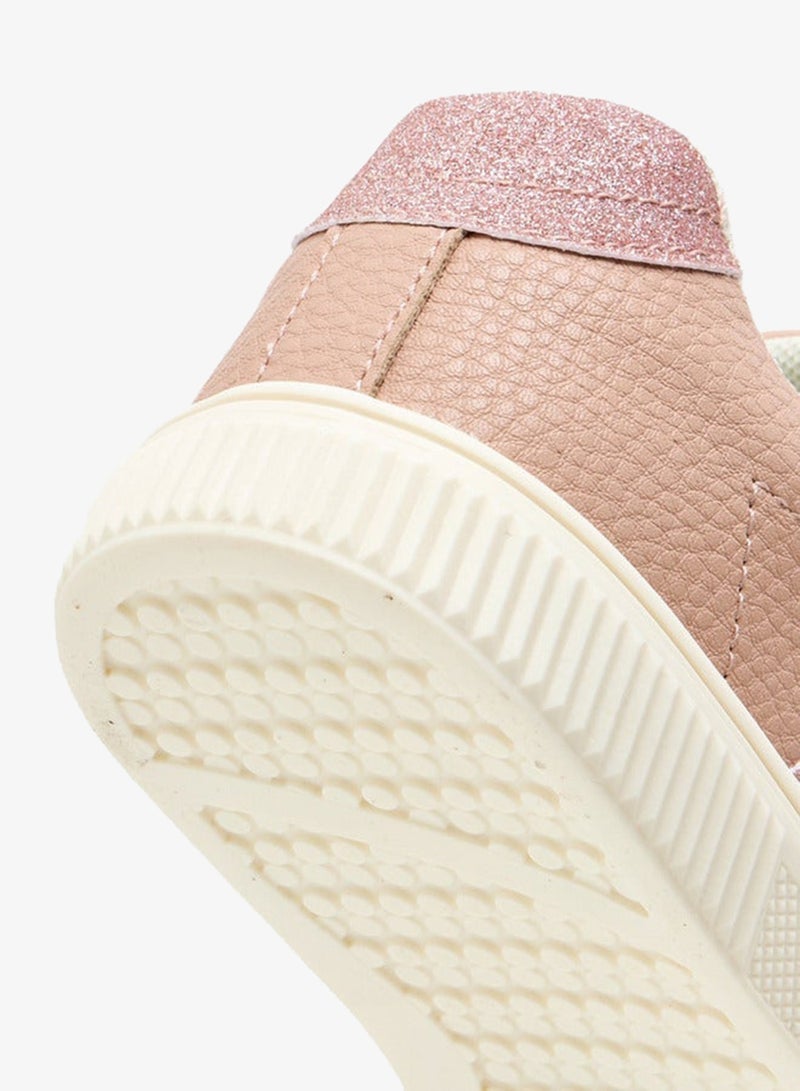 جونيورز سنيكرز بناتي مزين بالترتر مع إغلاق بشريط لاصق - Image 5