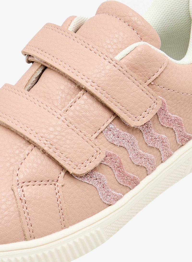 جونيورز سنيكرز بناتي مزين بالترتر مع إغلاق بشريط لاصق - Image 4