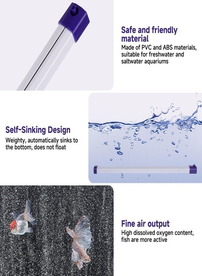 hygger 16.9 Inch Long Aquarium Bubble Bar, Ultra-Fine Quiet Oxygen Diffuser Bubble Curtain Wall, Self-Sinking Design Fish Tank Bubbler Decorations for Freshwater Saltwater - Image 4