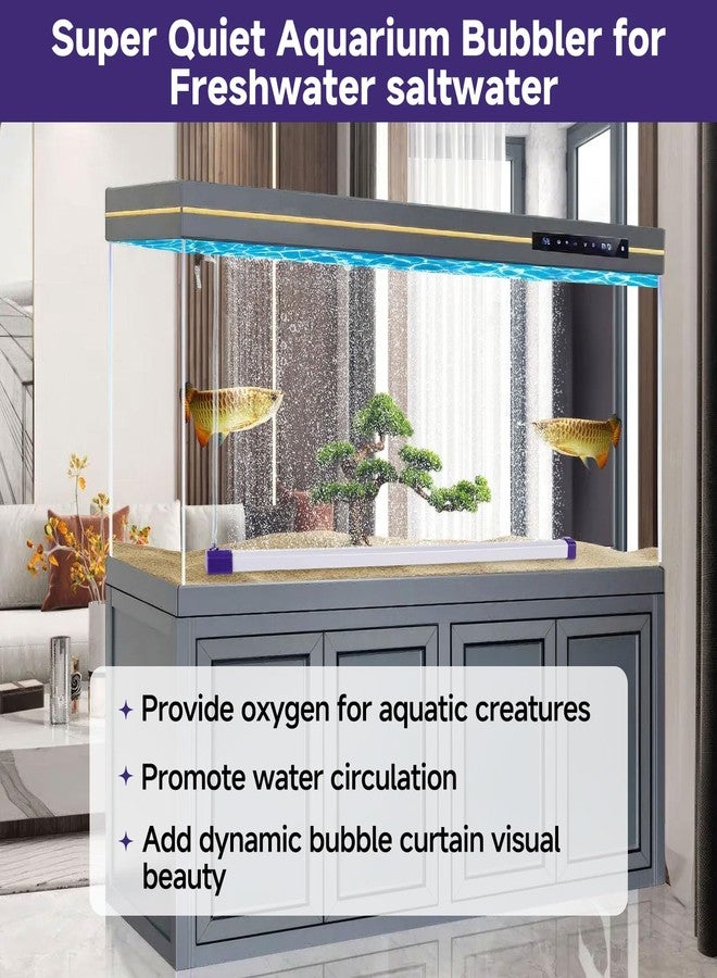 hygger 16.9 Inch Long Aquarium Bubble Bar, Ultra-Fine Quiet Oxygen Diffuser Bubble Curtain Wall, Self-Sinking Design Fish Tank Bubbler Decorations for Freshwater Saltwater - Image 3