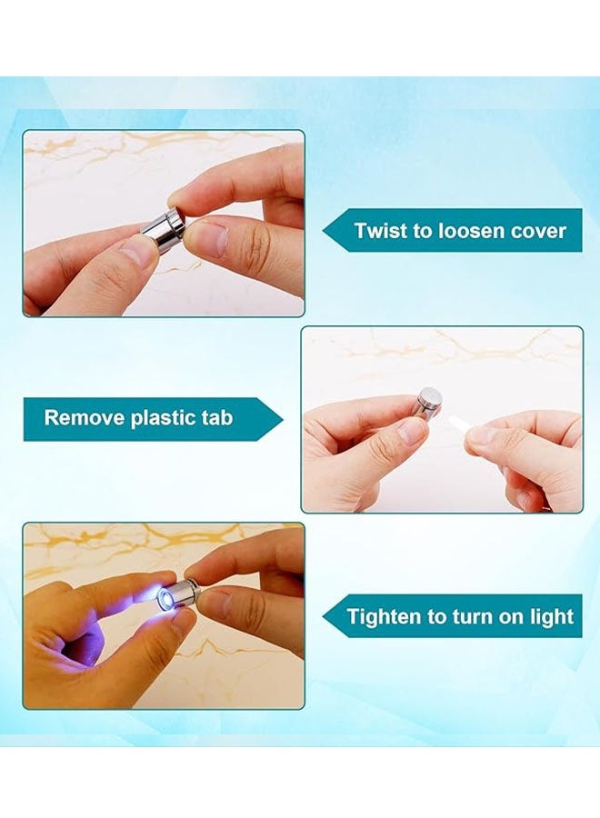 Happy D 20-Pack Wireless Mini Spotlights - Purple Battery-Powered Wireless Mini Lights for Art, Jewelry Display, Closets, and DIY Projects (Purple) - Image 4