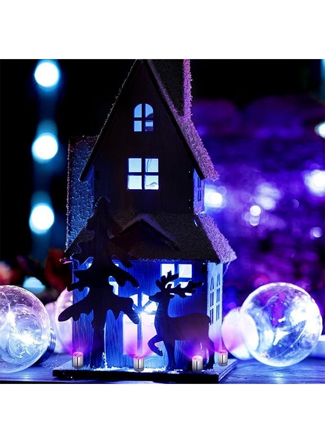 Happy D 20-Pack Wireless Mini Spotlights - Purple Battery-Powered Wireless Mini Lights for Art, Jewelry Display, Closets, and DIY Projects (Purple) - Image 5