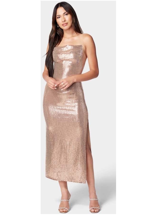 bebe Midi Fitted Party Dress - Image 3