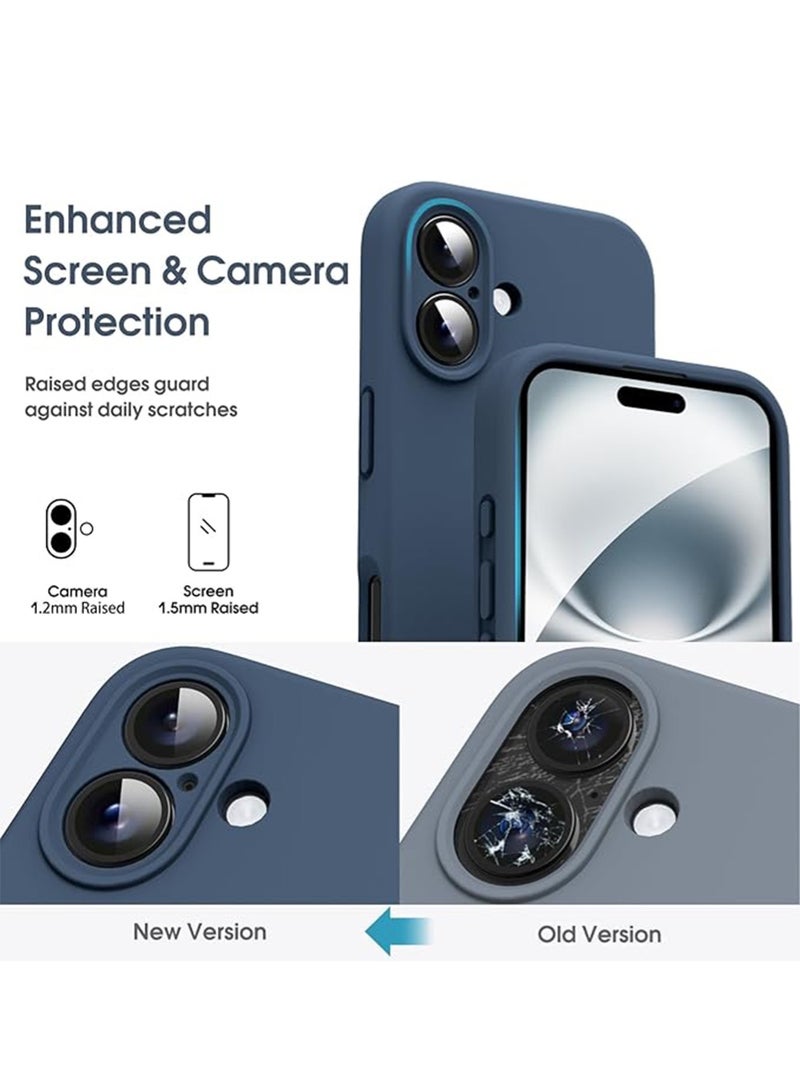 WRISTWISE Case Cover for iPhone 16 - [Camera All-Round Protection] [Soft Microfiber Lining Anti-Scratch] Shockproof Phone Case Cover, Blue - Image 2