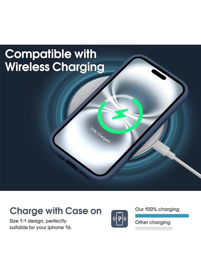 WRISTWISE Case Cover for iPhone 16 - [Camera All-Round Protection] [Soft Microfiber Lining Anti-Scratch] Shockproof Phone Case Cover, Blue - Image 5