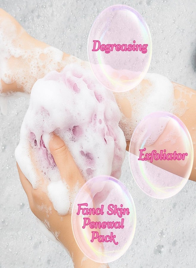 Afarnook 2 Pack Cute Flower Loofah for Women, Bath Loofah Sponge, Mesh Pouf Flower Body Scrubber, Exfoliating Shower Sponge, Bath Scrubber for Sensitive Skin in Beauty Bathing Accessories(Pink) - Image 4