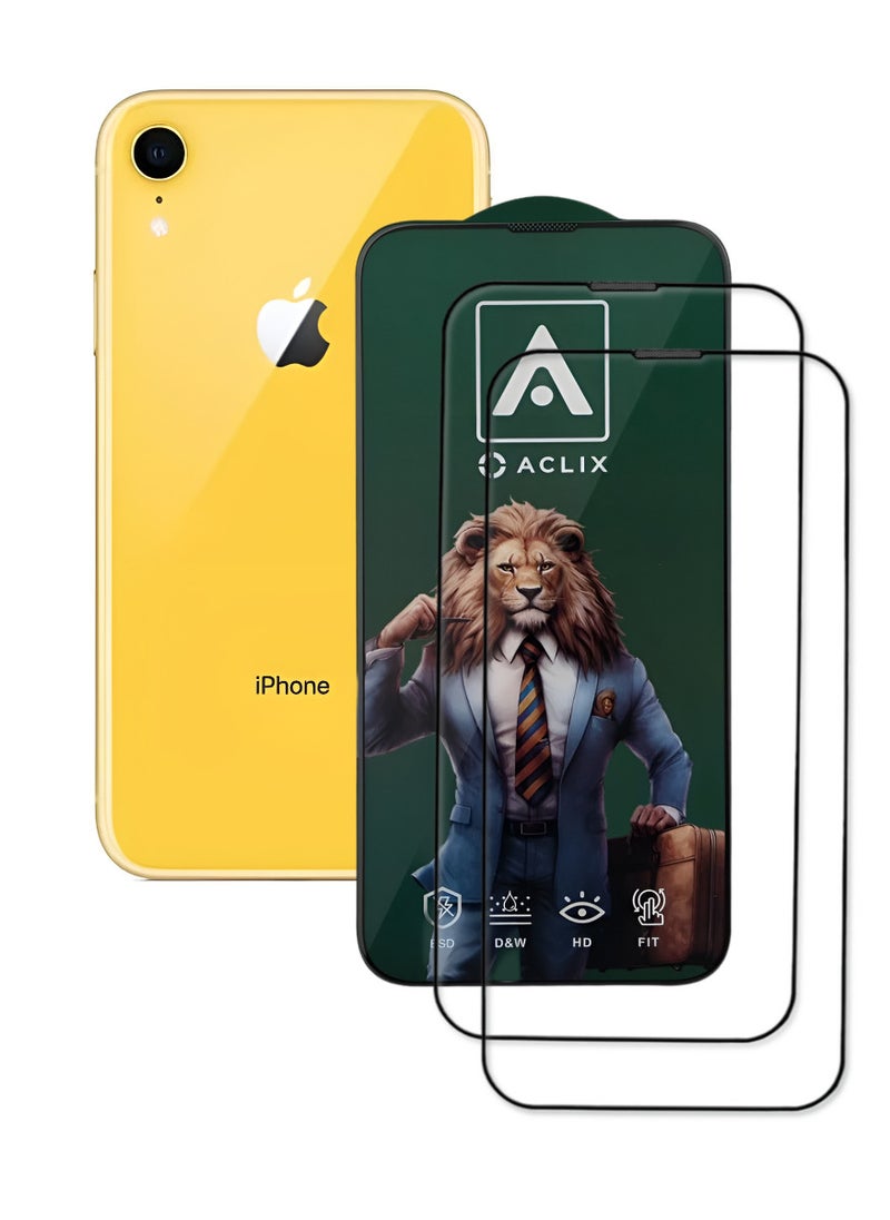 ACLIX 2 Pieces Antistatic ESD Dustproof Premium Quality High Definition Tempered Glass Screen Protector Designed For  iPhone XR - Image 1