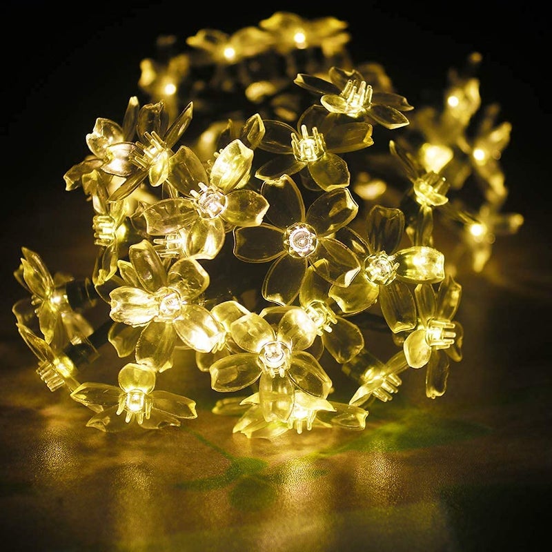 VELOCIOUS VELOCIOUS Light Flower Fairy Cherry Blossom Strings Lights 16 LEDs Solar Fairy Flower Lights WaterproofChristmas Tree Lightsfor Home Lawn Wedding  - Image 2