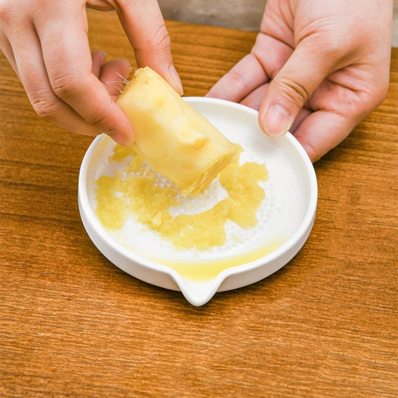 🍳 طقم هاون هرس الطعام من قطعتين مع وعاء عصارة ثوم أبيض خزفي للطهي الداخلي - Image 5