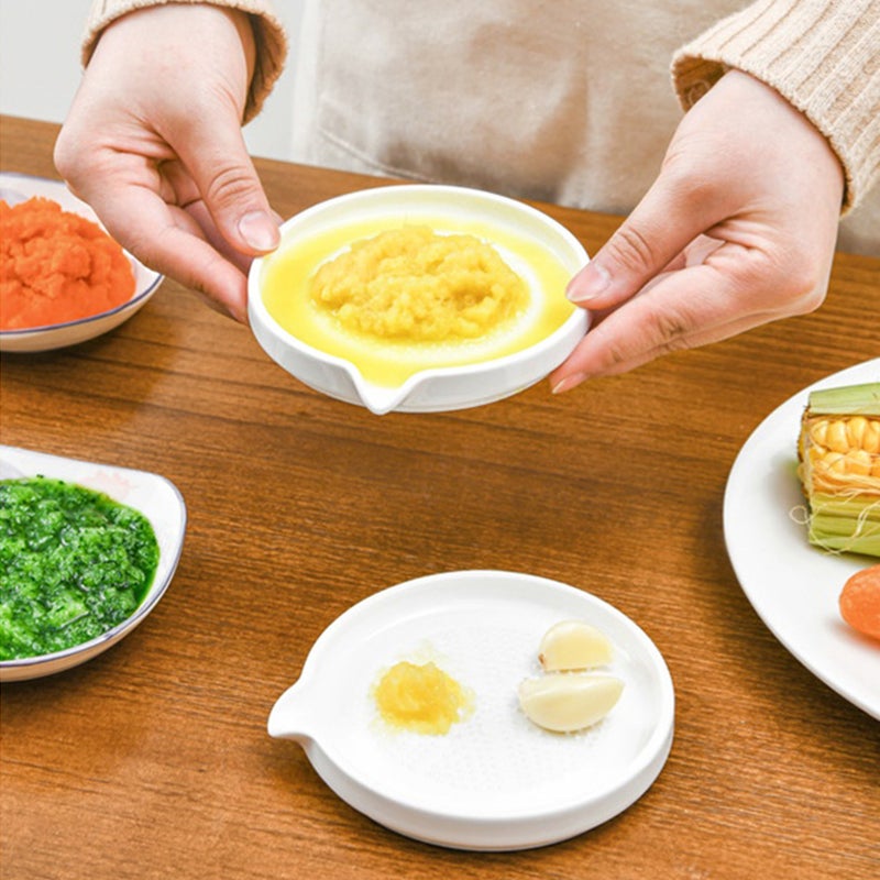 🍳 طقم هاون هرس الطعام من قطعتين مع وعاء عصارة ثوم أبيض خزفي للطهي الداخلي - Image 4