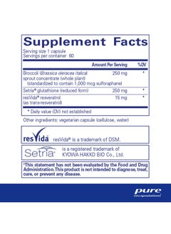 بيور إنكابسيليشن Pure Encapsulations Nrf2 Detox | دعم Nrf2 وإزالة السموم* | 60 كبسولة  - Image 2