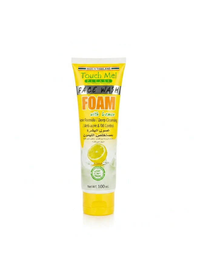 Lemon Face Wash Foam Anti-acne Oil Control Deep Cleansing 100ML