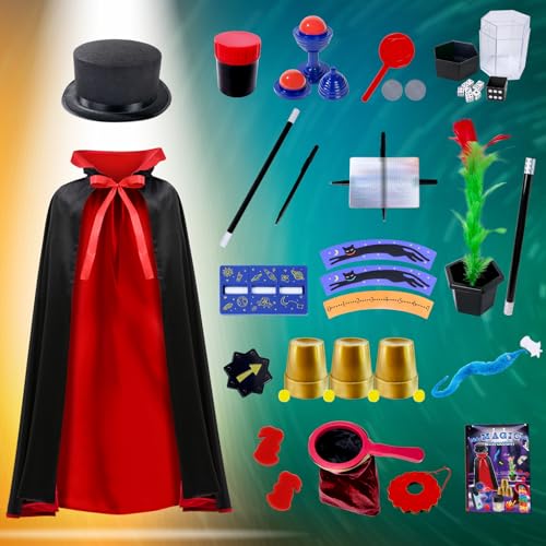 PATIFEED Kids Magic Kit, Magician Costume for Pretend Play, Magic Set with Instructions for Each Trick for Kids Ages 6 7 8 9 10 11 12 - Image 2