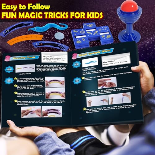 PATIFEED Kids Magic Kit, Magician Costume for Pretend Play, Magic Set with Instructions for Each Trick for Kids Ages 6 7 8 9 10 11 12 - Image 5