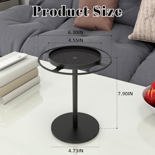 LSK Metal Sunglasses Organizer, Glasses Holder Stand with Storgae Tray, Eyeglasses Holder with Anti-Slip Pads for Tabletop, Desk, Dresser, Matte Black - Image 5