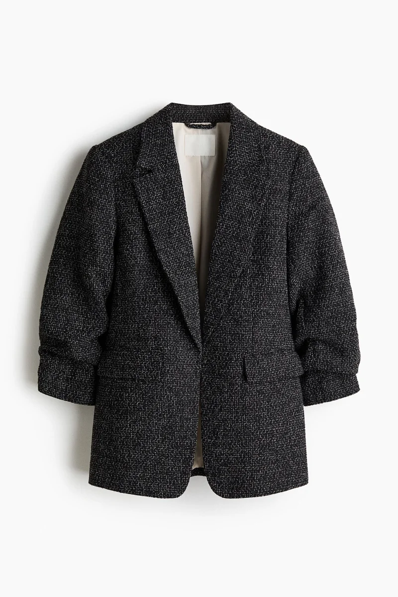 H&M Gathered-sleeve blazer