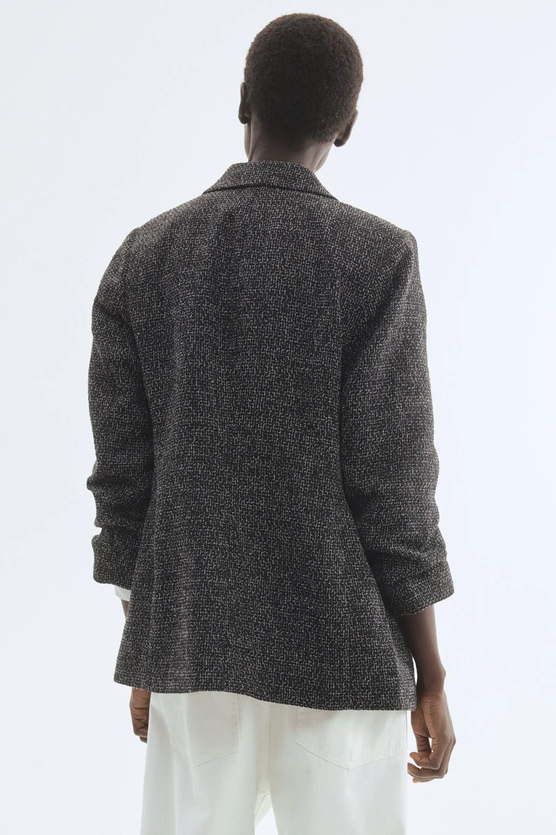 H&M Gathered-sleeve blazer