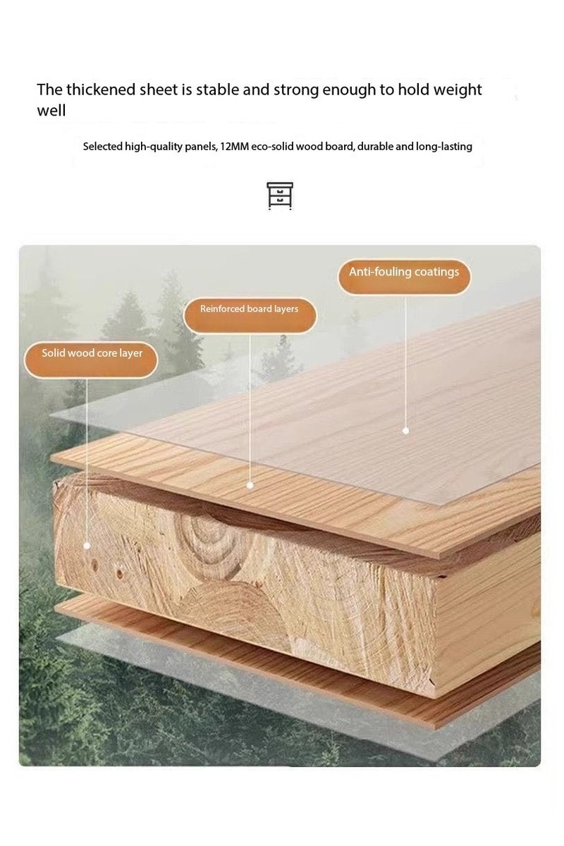 طاولة جنب السرير مع درجين ، طاولة ليلية حديثة لغرفة النوم. خزانة جنب السرير البسيطة والطاولة الجانبية للتخزين ، طاولة نهاية للمنزل (CT054-الأبيض) - Image 5