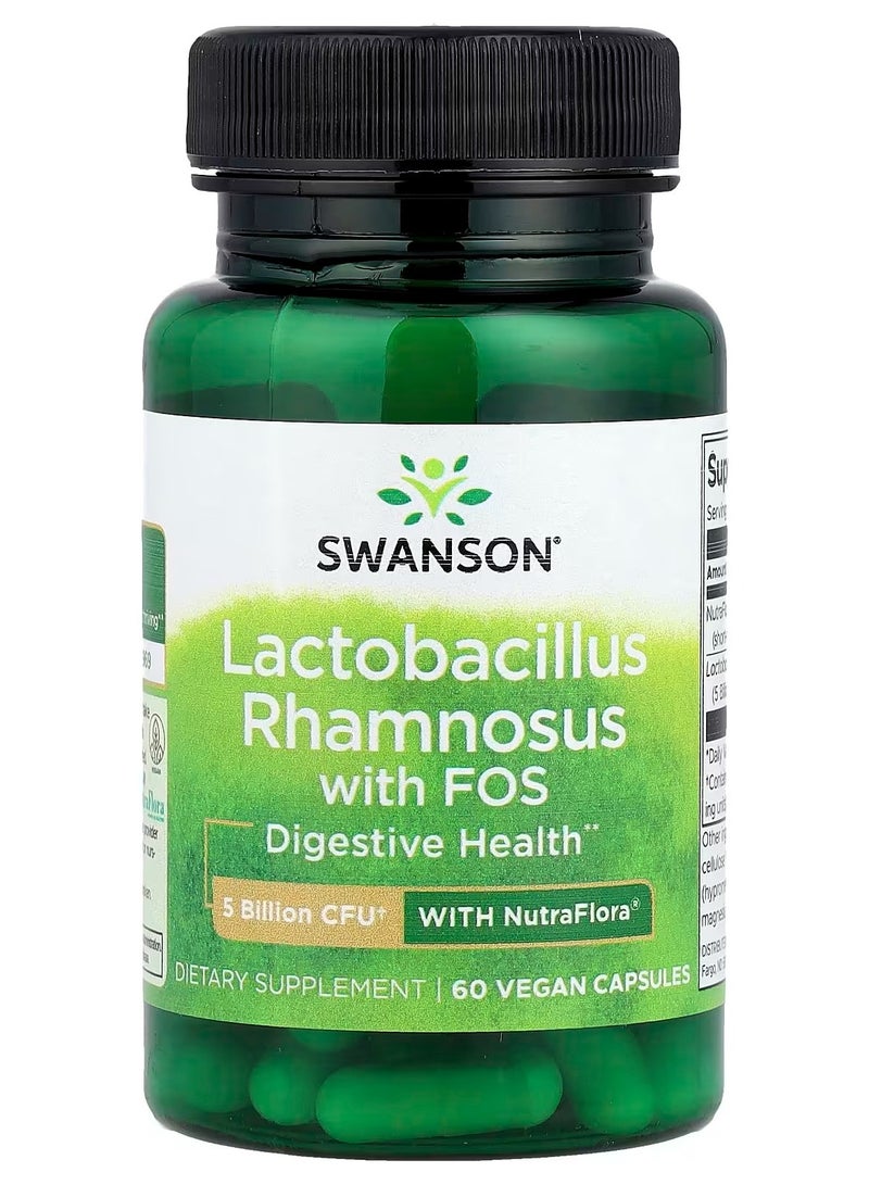 Swanson Lactobacillus Rhamnosus With FOS 60 Vegan Capsules - Image 1