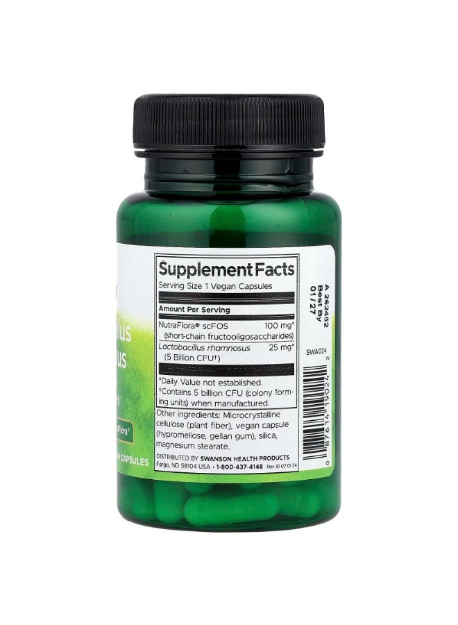 Swanson Lactobacillus Rhamnosus With FOS 60 Vegan Capsules - Image 3